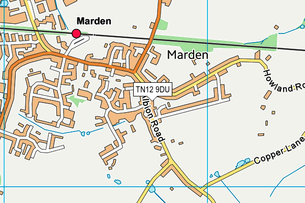 TN12 9DU map - OS VectorMap District (Ordnance Survey)
