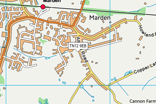 TN12 9EB map - OS VectorMap District (Ordnance Survey)