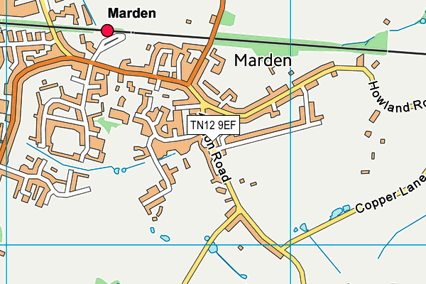 TN12 9EF map - OS VectorMap District (Ordnance Survey)