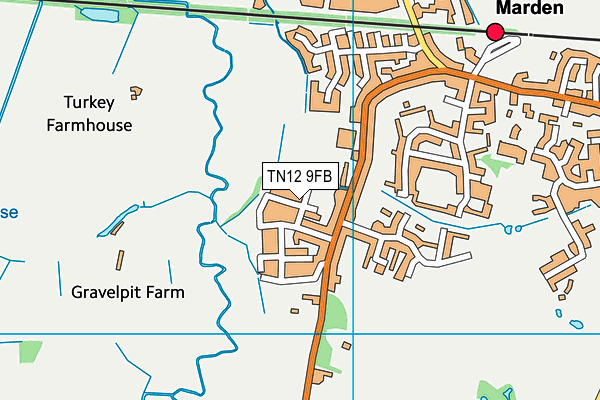 TN12 9FB map - OS VectorMap District (Ordnance Survey)