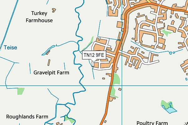 TN12 9FE map - OS VectorMap District (Ordnance Survey)