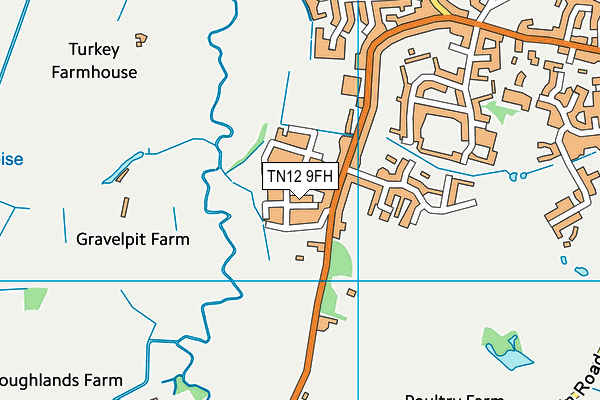 TN12 9FH map - OS VectorMap District (Ordnance Survey)