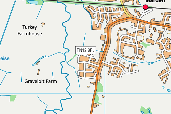 TN12 9FJ map - OS VectorMap District (Ordnance Survey)