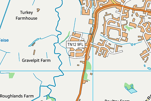 TN12 9FL map - OS VectorMap District (Ordnance Survey)