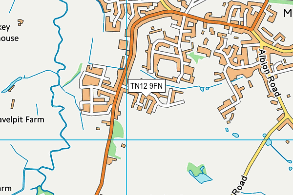 TN12 9FN map - OS VectorMap District (Ordnance Survey)