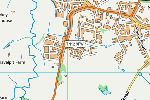 TN12 9FW map - OS VectorMap District (Ordnance Survey)