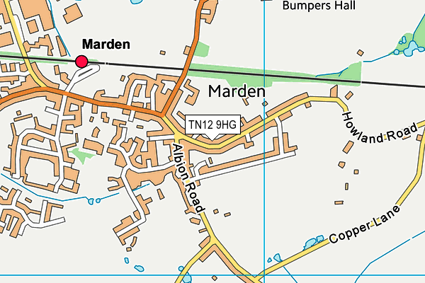 TN12 9HG map - OS VectorMap District (Ordnance Survey)