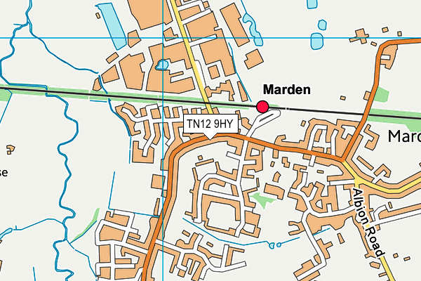 TN12 9HY map - OS VectorMap District (Ordnance Survey)