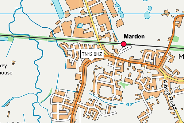 TN12 9HZ map - OS VectorMap District (Ordnance Survey)