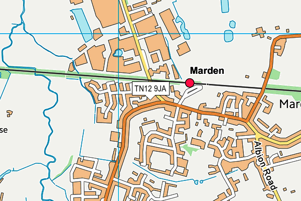 TN12 9JA map - OS VectorMap District (Ordnance Survey)