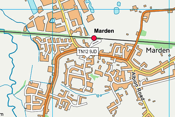 TN12 9JD map - OS VectorMap District (Ordnance Survey)