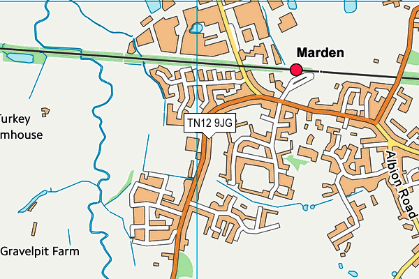 TN12 9JG map - OS VectorMap District (Ordnance Survey)