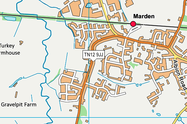 TN12 9JJ map - OS VectorMap District (Ordnance Survey)