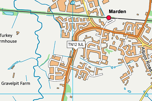 TN12 9JL map - OS VectorMap District (Ordnance Survey)
