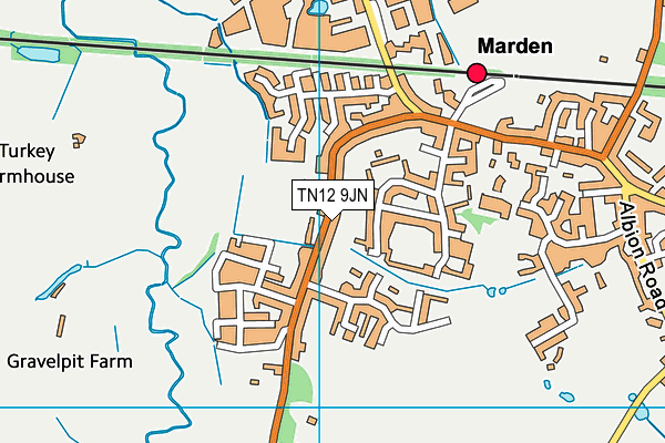 TN12 9JN map - OS VectorMap District (Ordnance Survey)
