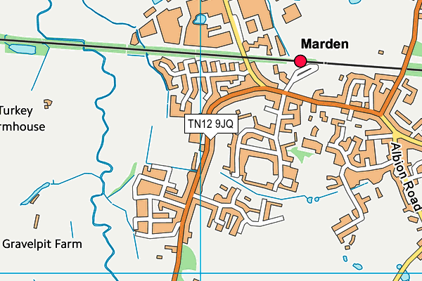 TN12 9JQ map - OS VectorMap District (Ordnance Survey)