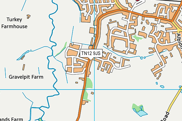 TN12 9JS map - OS VectorMap District (Ordnance Survey)