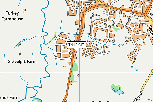 TN12 9JT map - OS VectorMap District (Ordnance Survey)