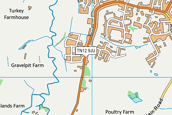 TN12 9JU map - OS VectorMap District (Ordnance Survey)