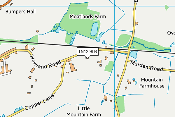 TN12 9LB map - OS VectorMap District (Ordnance Survey)