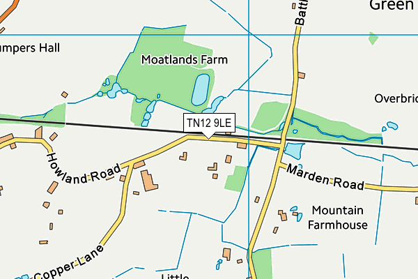 TN12 9LE map - OS VectorMap District (Ordnance Survey)