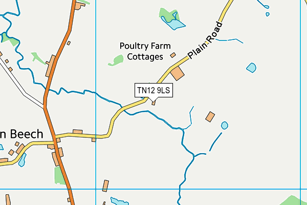 TN12 9LS map - OS VectorMap District (Ordnance Survey)