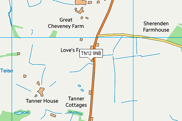TN12 9NB map - OS VectorMap District (Ordnance Survey)