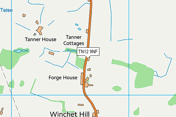 TN12 9NF map - OS VectorMap District (Ordnance Survey)