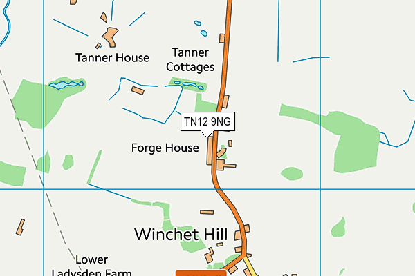 TN12 9NG map - OS VectorMap District (Ordnance Survey)