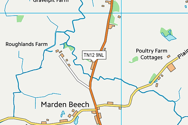 TN12 9NL map - OS VectorMap District (Ordnance Survey)