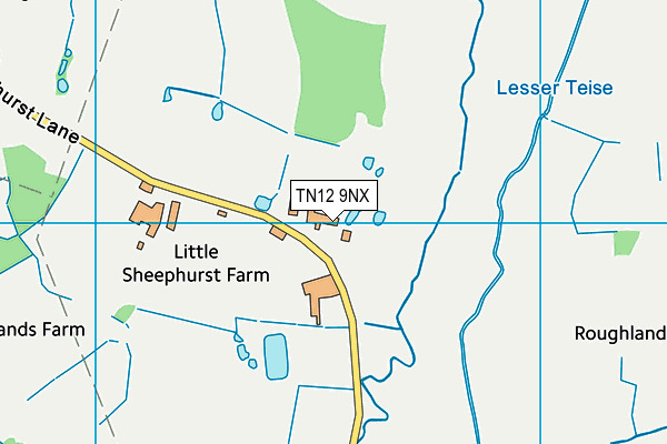 TN12 9NX map - OS VectorMap District (Ordnance Survey)