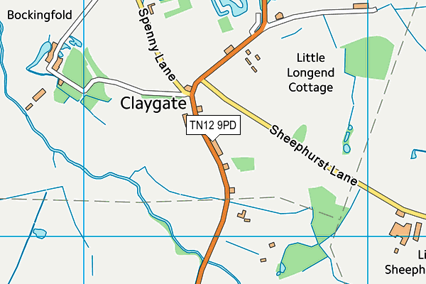 TN12 9PD map - OS VectorMap District (Ordnance Survey)