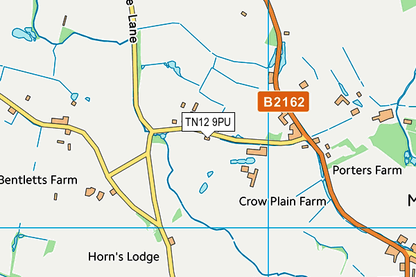 TN12 9PU map - OS VectorMap District (Ordnance Survey)