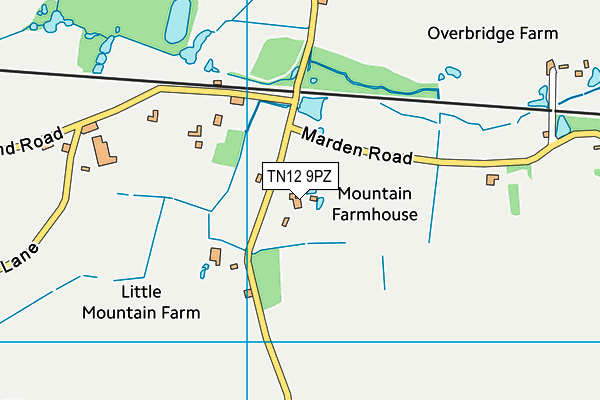 TN12 9PZ map - OS VectorMap District (Ordnance Survey)