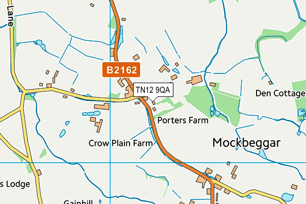 TN12 9QA map - OS VectorMap District (Ordnance Survey)