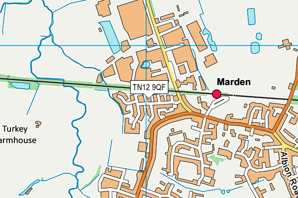 TN12 9QF map - OS VectorMap District (Ordnance Survey)