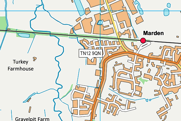 TN12 9QN map - OS VectorMap District (Ordnance Survey)