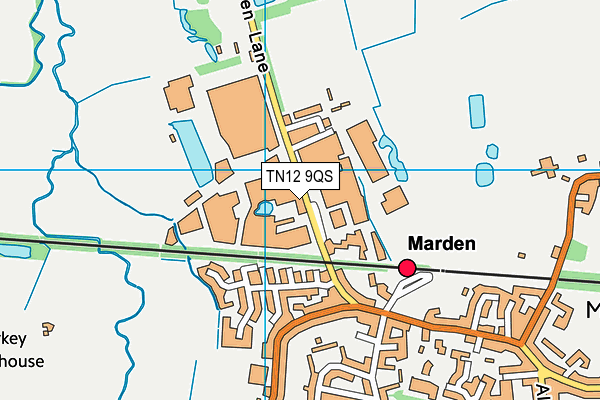 TN12 9QS map - OS VectorMap District (Ordnance Survey)
