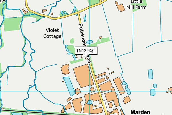 TN12 9QT map - OS VectorMap District (Ordnance Survey)