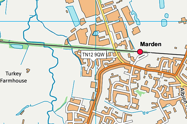 TN12 9QW map - OS VectorMap District (Ordnance Survey)