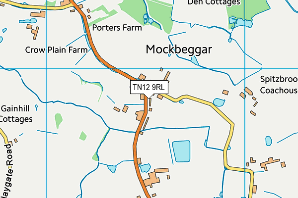 TN12 9RL map - OS VectorMap District (Ordnance Survey)