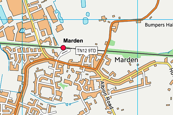TN12 9TD map - OS VectorMap District (Ordnance Survey)