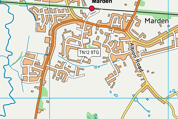 TN12 9TG map - OS VectorMap District (Ordnance Survey)
