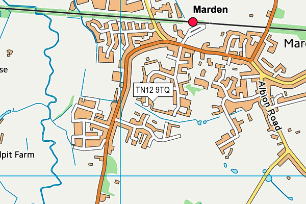 TN12 9TQ map - OS VectorMap District (Ordnance Survey)