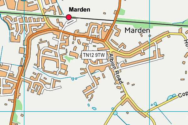 TN12 9TW map - OS VectorMap District (Ordnance Survey)