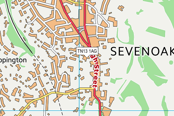 TN13 1AG map - OS VectorMap District (Ordnance Survey)