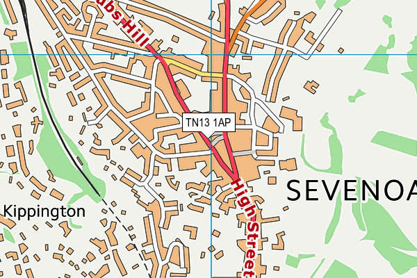 TN13 1AP map - OS VectorMap District (Ordnance Survey)