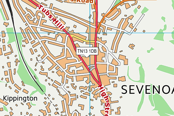 TN13 1DB map - OS VectorMap District (Ordnance Survey)