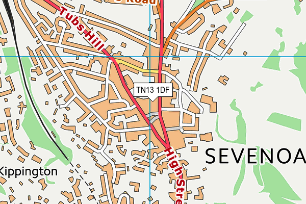 TN13 1DF map - OS VectorMap District (Ordnance Survey)