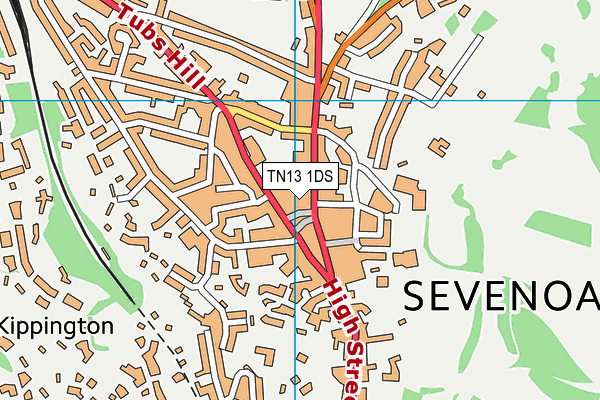 TN13 1DS map - OS VectorMap District (Ordnance Survey)